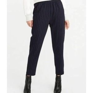 NWT Abercrombie & Fitch Women’s Navy Maroon Pinstripe Pants Size Small Holidays